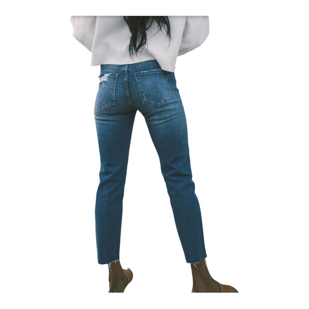 Pistola Monroe High Rise Slim Cigarette Jeans in Leon Wash Size 26 NWT Raw hem - Picture 2 of 10